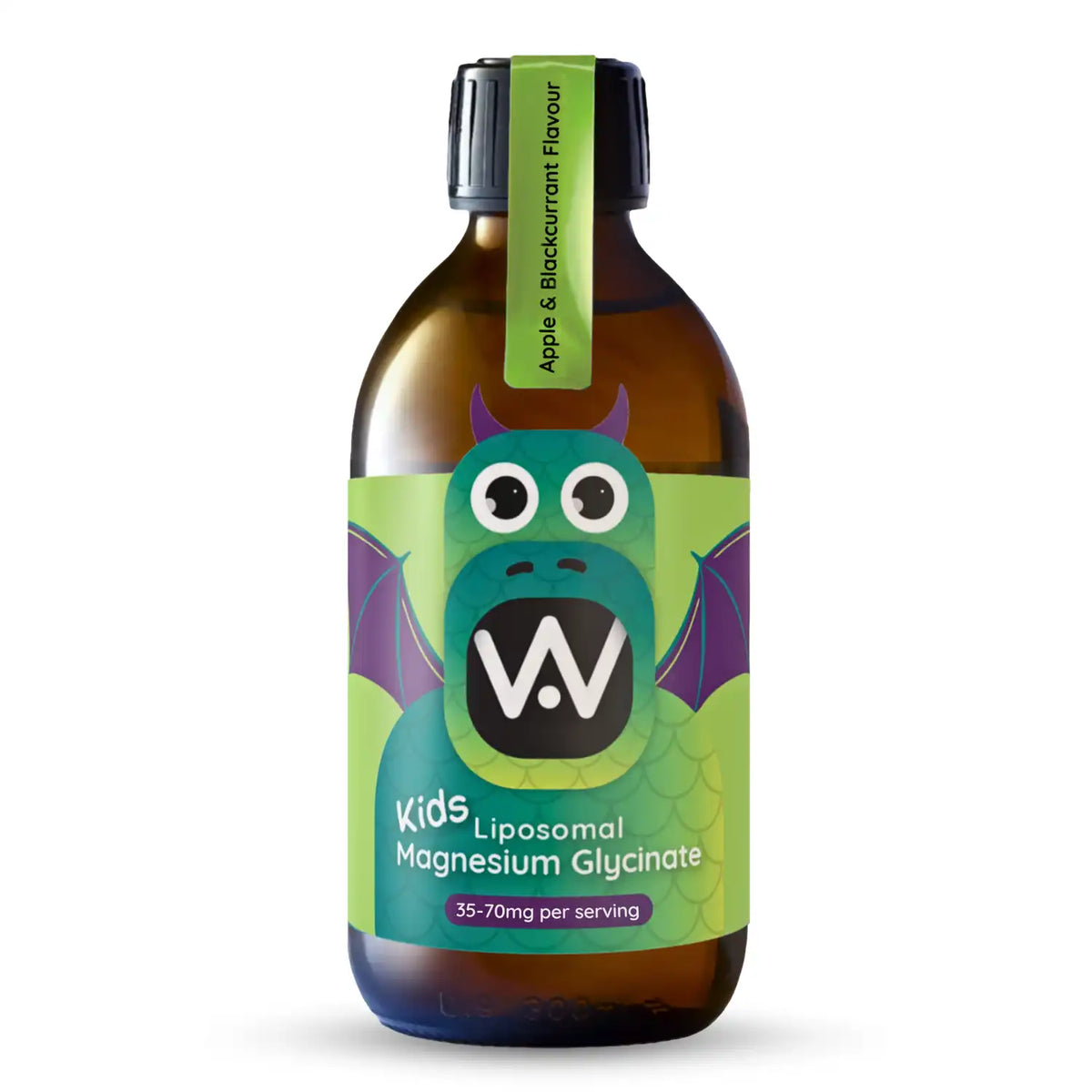 Well.Actually. Liposomal Magnesium Glycinate for Kids - Apple & Blackcurrent
