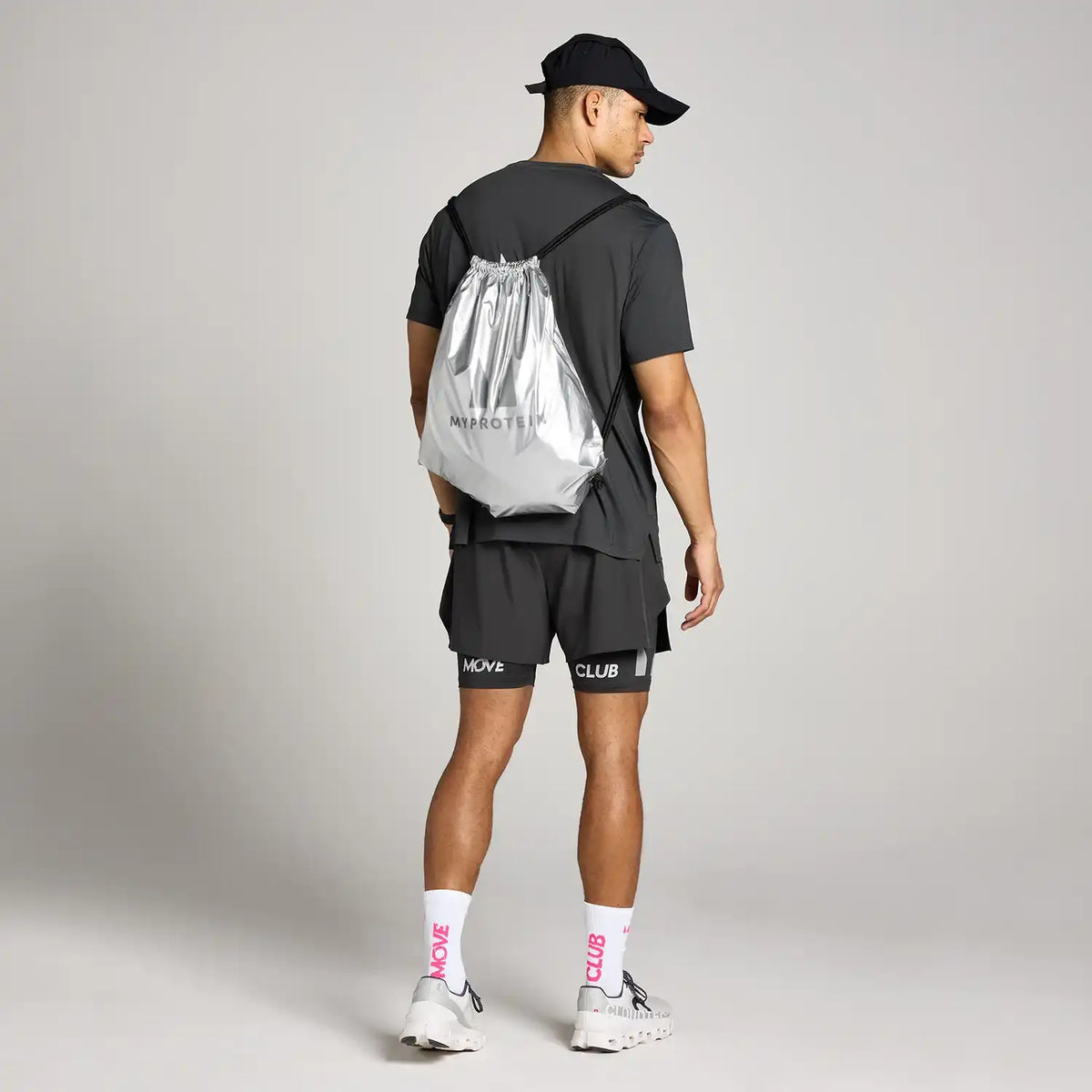 MP Metallic Drawstring Bag - Black