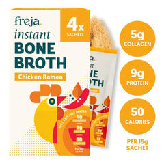Freja Instant Bone Broth Chicken Ramen Box of 4 x 15g Sachets
