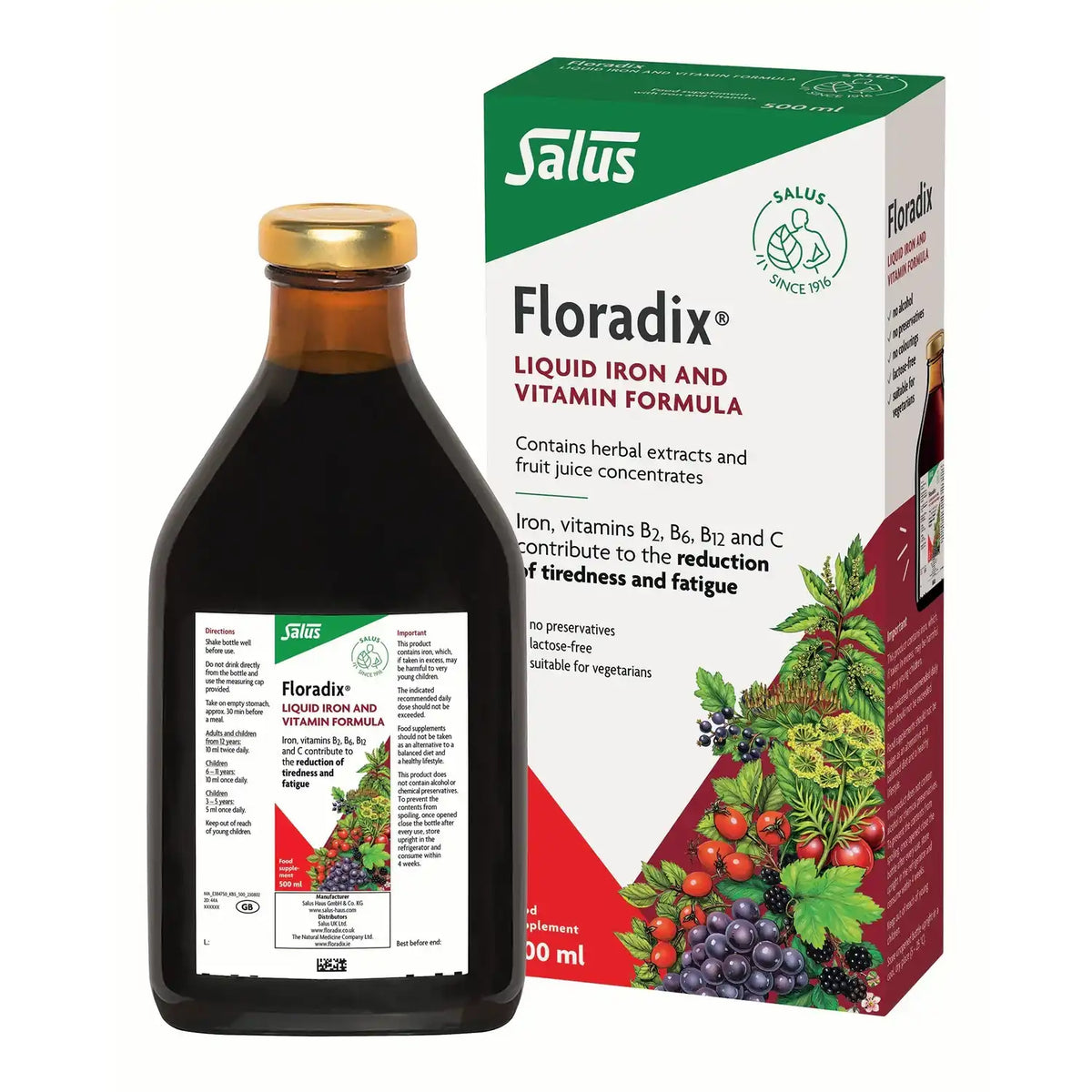 Floradix Liquid Iron Formula 500ml